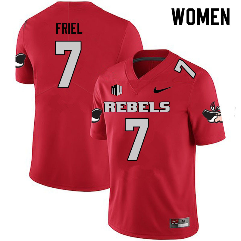 Women #7 Cameron Friel UNLV Rebels College Football Jerseys Sale-Scarlet